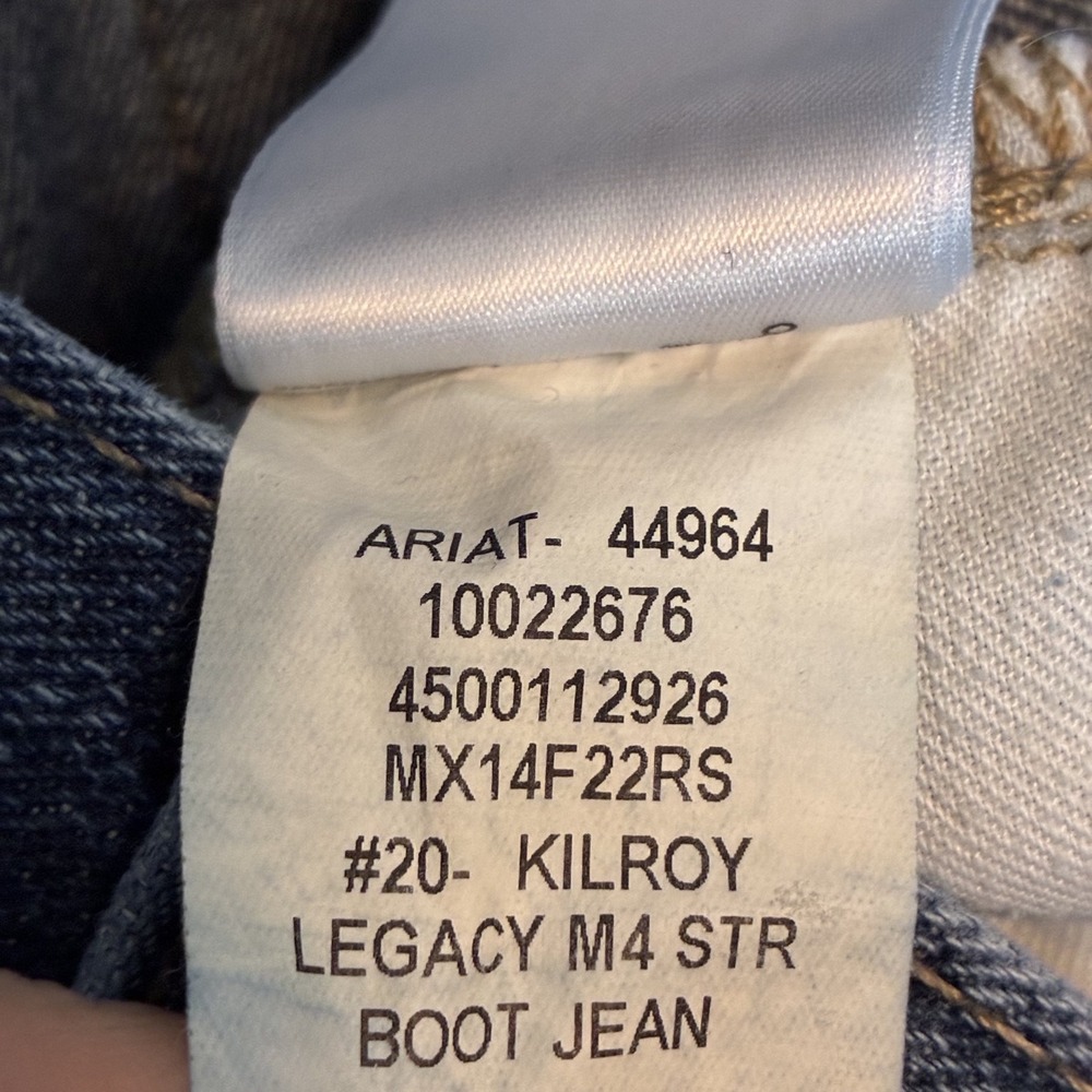 Ariat Mens M4 Relaxed Boot Jeans 38x34 Dark Wash Cowboy Western Country - Picture 16 of 16